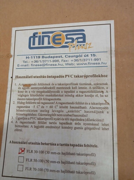 Takar�profil �ntapad�s PVC