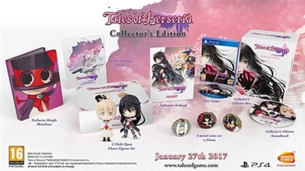 Tales of Berseria Collector's Ed. wfigures, Coins, Artbook, Guide & OS