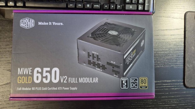 Tápegység Cooler Master 650W 80plus gold