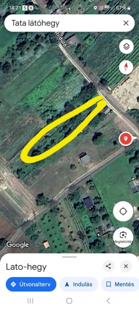 Tata Latohegyen kert, telek elad�