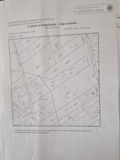 Tata, építési telek eladó