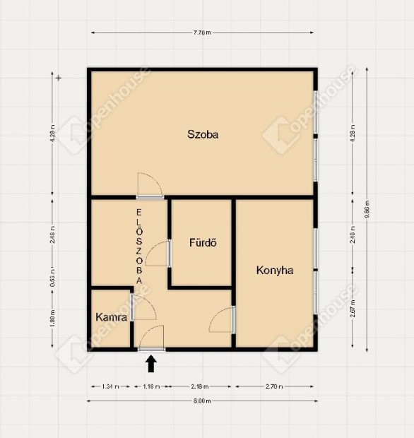 Tatab�ny�n, D�zsakertben, 31 nm-es, 1 szob�s, f�ldszinti lak�s elad�!