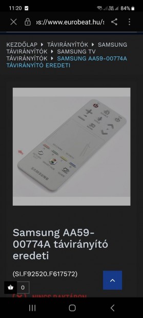 Távirányító Samsung új