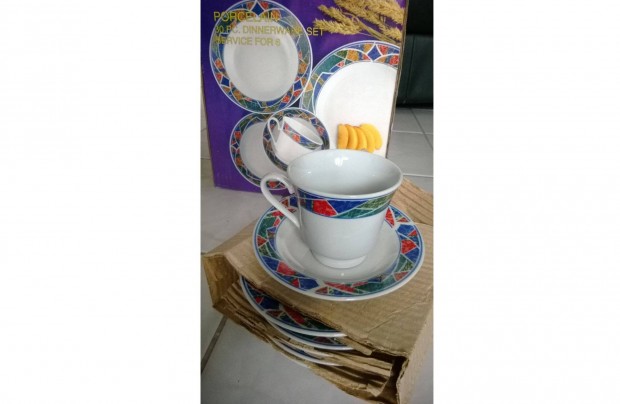 Tea cappuccio kszlet 2x6 szemly ,Porceln ,csomagolt j,egyedi minta