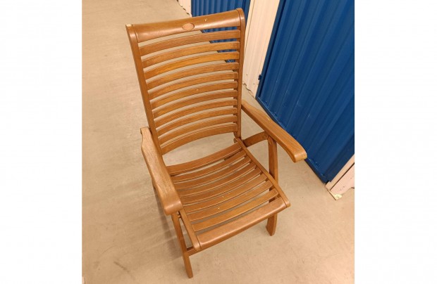 Teakfa kerti szék, összecsukható, dönthető kerti szék, napozószék