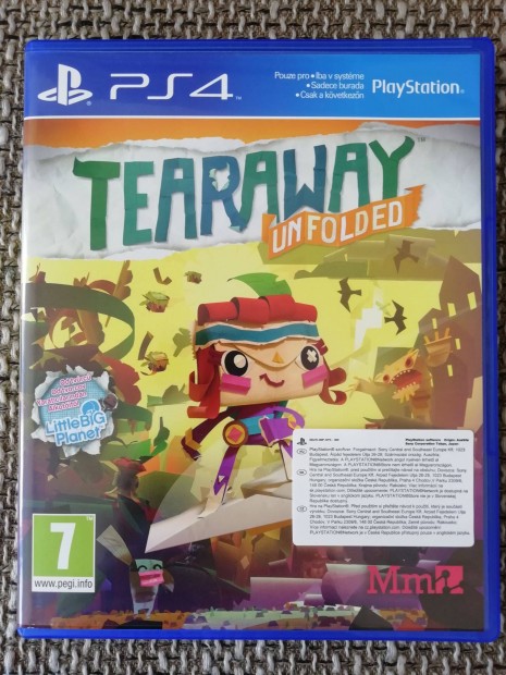 Tearaway Unfolded PS4 gyerekjtk