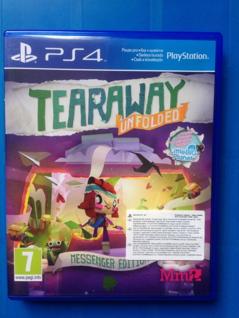 Tearaway Unfolded ps4-PS5 jtk elad-csere "