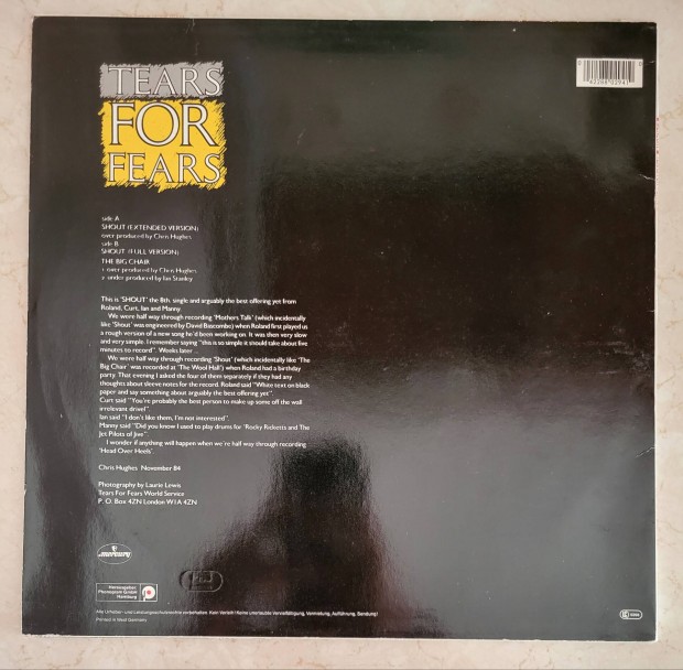 Tears For Fears - Shout maxi bakelit 