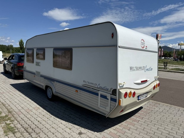 Tec 555K1 típusú lakókocsi,mover,sátor,Omnisztor,bicikli tartó