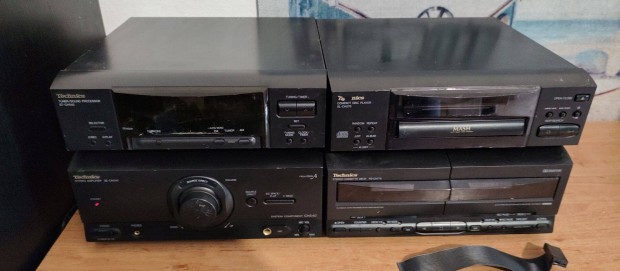 Technics SE-CH540 4 rszes hi-fi torony, hibs szalagkbellel