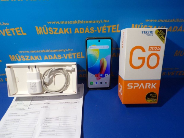 Tecno Spark Go 2024 Mobiltelefon Gyári Garancia 2026-11-hó ig!
