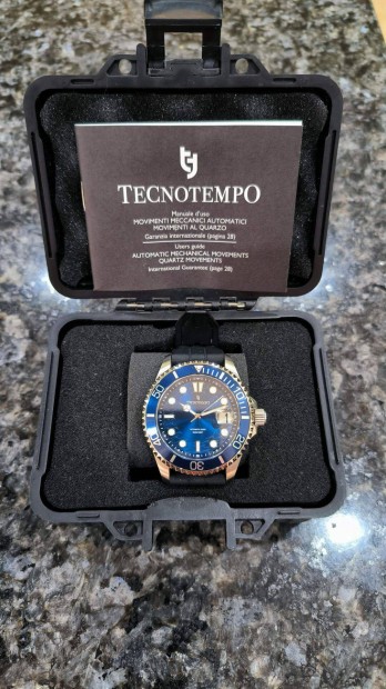 Tecnotempo Automatic Diver 500m, zafr veg, hlium szelep,10/10