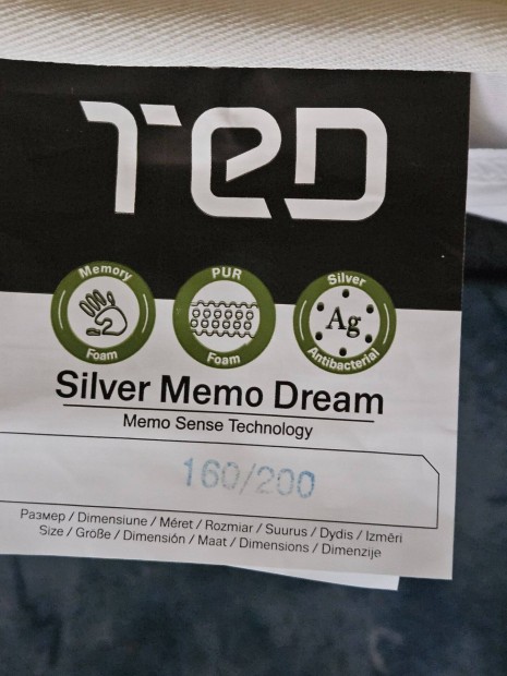 Ted Silver Memo Dream Fedmatrac, 160x200x5cm