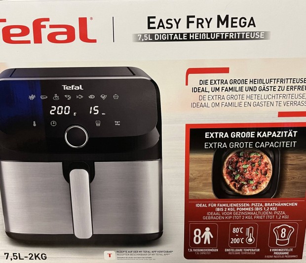 Tefal Easy Fry Mega 7,5 literes forrlevegs fritz Air Fryer