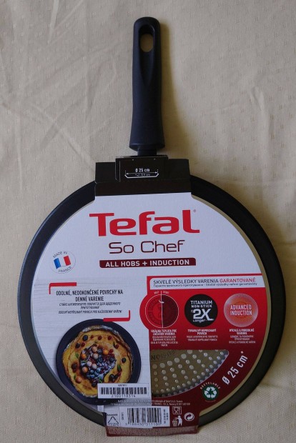 Tefal So Chef Black Palacsintast, 25 cm, 2x titnium tapadsmentes