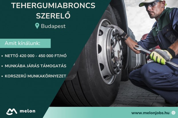 Tehergumiabroncs szerelő