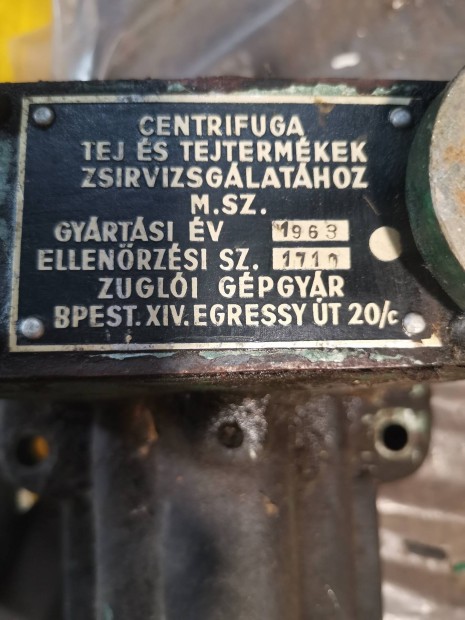 Tej zsír centrifuga eladó.