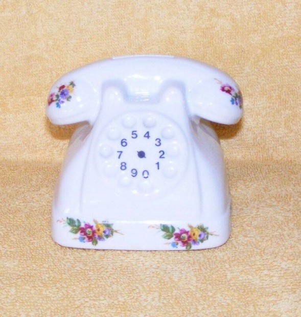 Telefonflke alak porceln persely