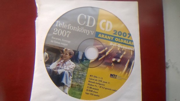 Telefonknyv & Arany Oldalak CD , Dl-Dunntl 2007