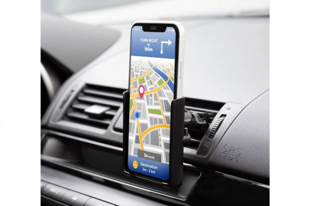 Telefontartó Autós gömbcsuklós szellőzőrácsba rögzíthető 65-80mm