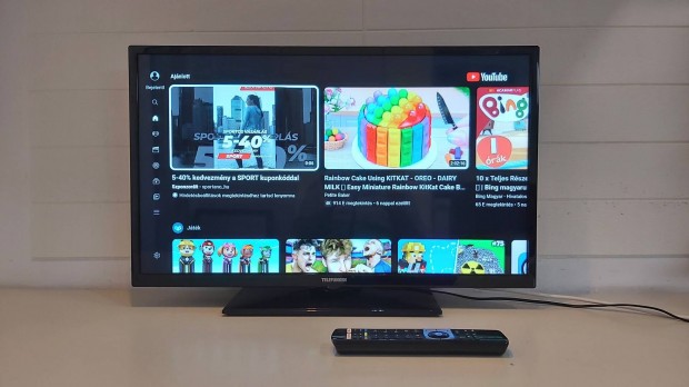 Telefunken 82cm-es,wifis,smart LED tv llapotban elad