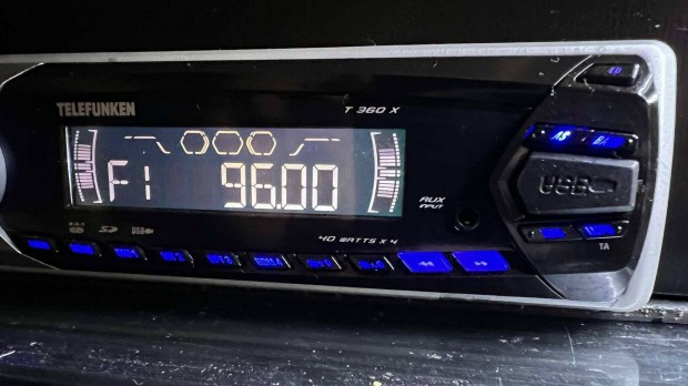 Telefunken T360X Autórádió autós fejegység RDS MP3 USB SD AUX 4x40W