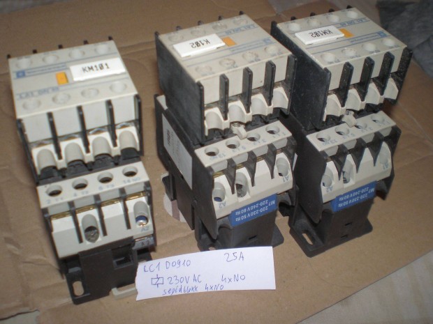 Telemecanique mgneskapcsolk 380V-400V, 10A, 25A, 230V, 110V, 24V