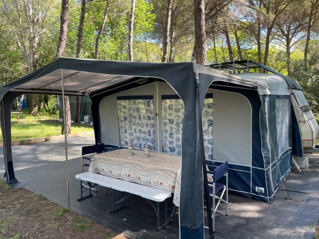 Telep�tett lak�kocsi, befektet�s Olaszorsz�gban