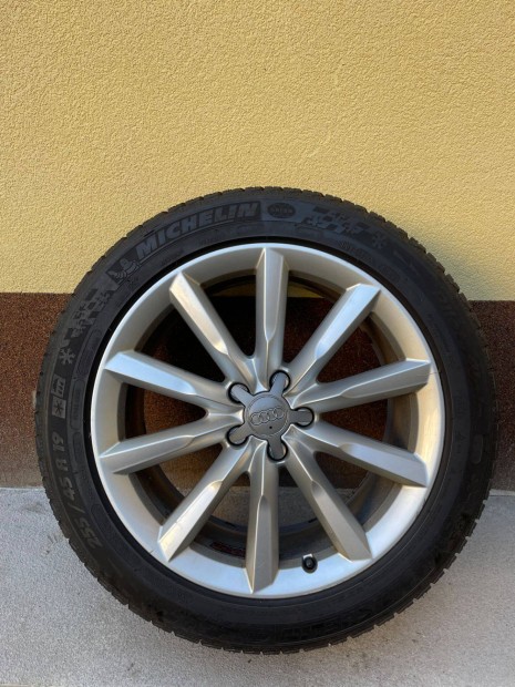 Téli gumi (255/45 R19 Michelin Alpin) + gyári Audi alu felni - 4db -