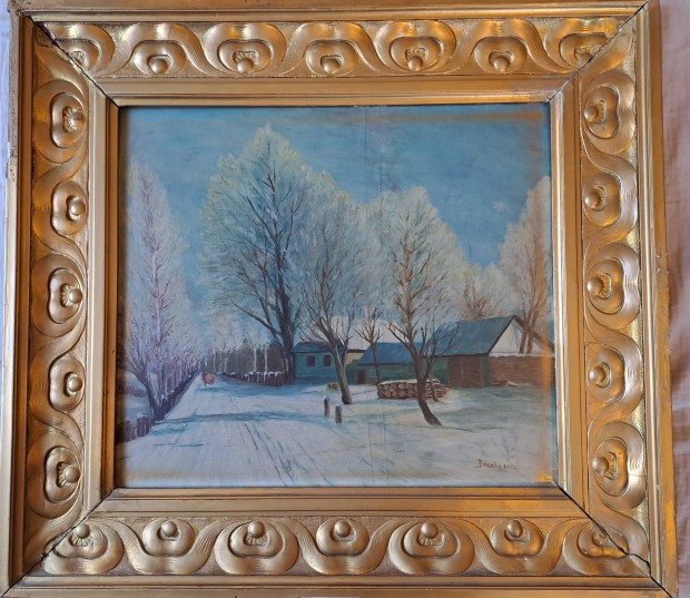 Tli tjkp 1960-bl, 40x35 cm, kerettel, szignzott