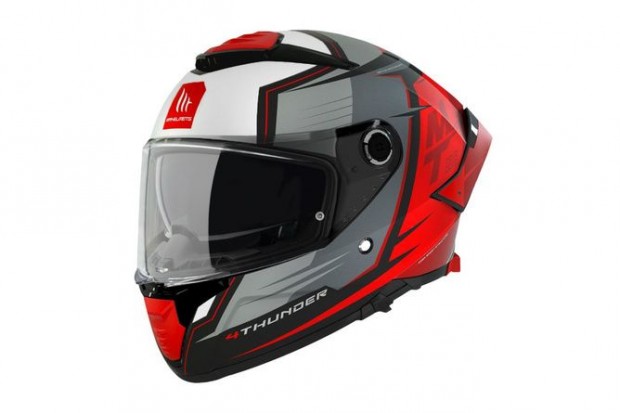 Teljes Arc Sisak MT Helmets Thunder 4 SV Pental piros / szrke XS