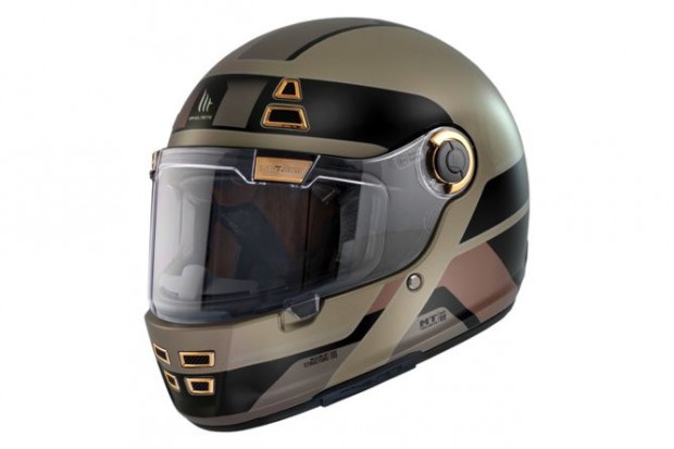 Teljes arcot fedő sisak MT Helmets Jarama 68TH khaki zöld XS