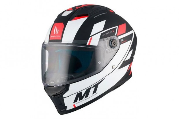 Teljes arc sisak MT Helmets Stinger 2 Zivze fekete / fehr L