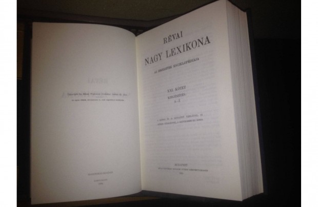 Teljes sorozat Révai Nagy Lexikona 1-21-ig Eladó!
