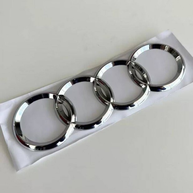 Teljesen Új, Gyári Audi motorház hűtőrács első embléma, jel,logo 273mm