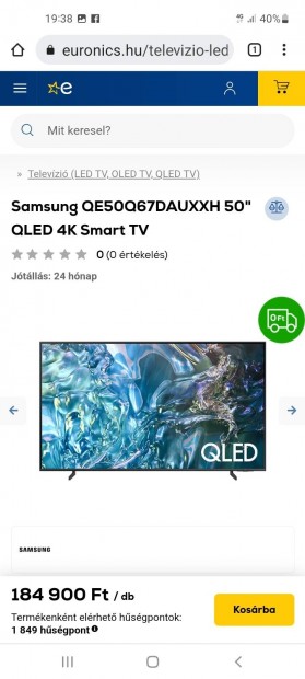 Teljesen j Fl rban Samsung q led smart Tv!