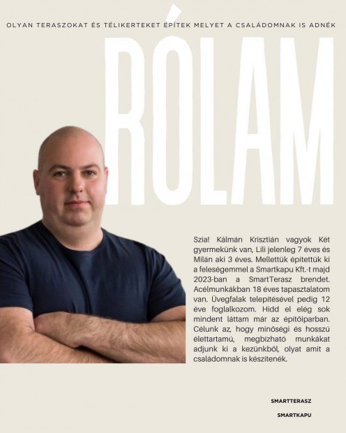Teraszbeépítő kollégát keresünk
