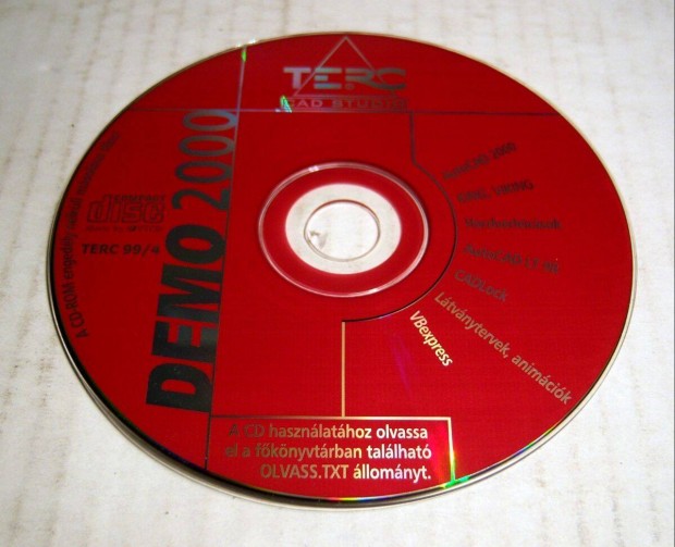 Terc CAD Studio Demo 2000 (99/4) CD (teszteletlen)