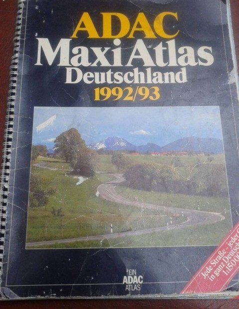 Térkép maxi atlasz Németország 1992