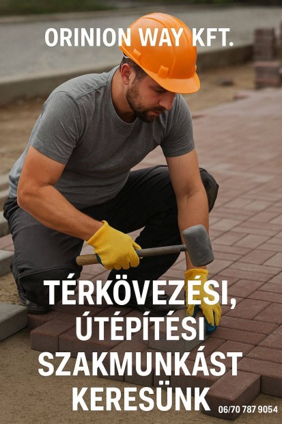Térkövezési, útépítési szakmunkás