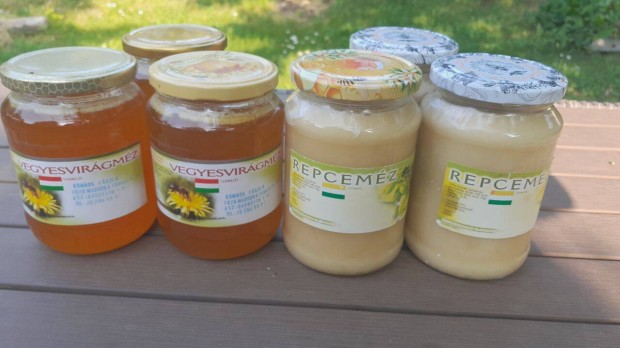 Termelői repceméz, vegyesméz, akácméz eladó