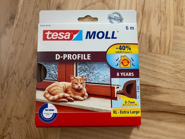 Tesa moll D-profil gumi ablaktmts (6 m)