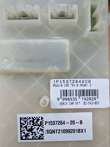 Tesla Model 3 vezrl egysg (ECU) P1537264-20-B (hasznlt)