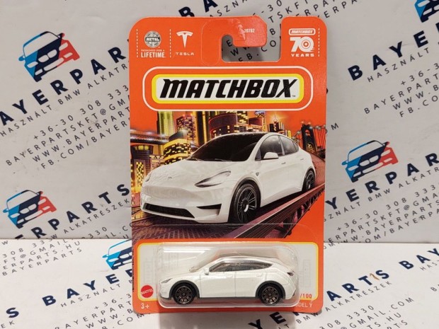 Tesla Model Y - 2023 89/100 - hossz krtys -  Matchbox - 1:64