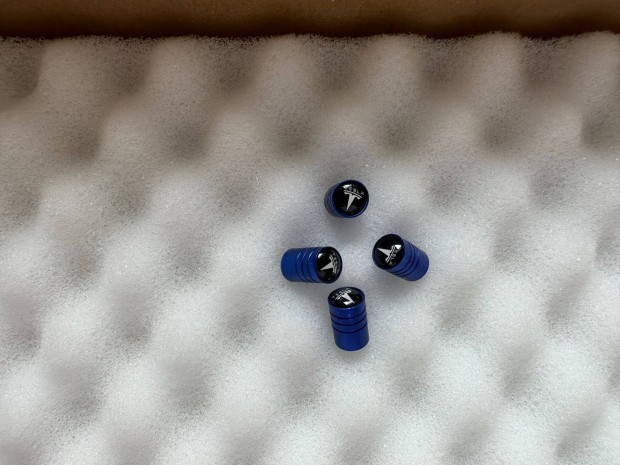 Tesla szelepsapka k�k sz�n� Tesla felni szelep sapka 4db �j 1000Ft