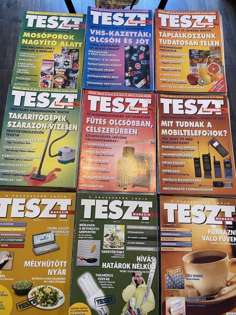 Teszt magazinok 1992-tl teljes sorozat!!