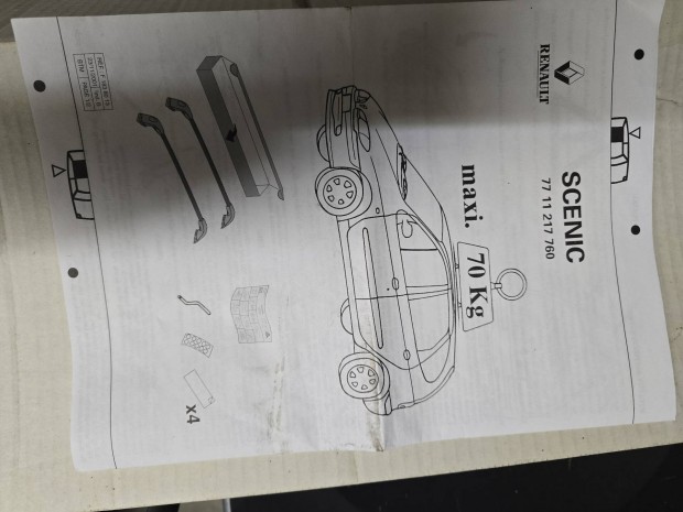 Tetőcsomagtartó keresztrúd Renault Scenic