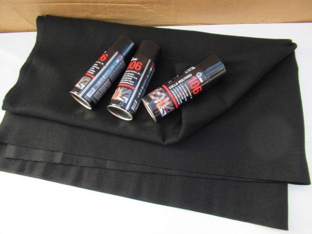 Tetőkárpit filc fekete szövet tető felújító kárpit anyag ragasztó