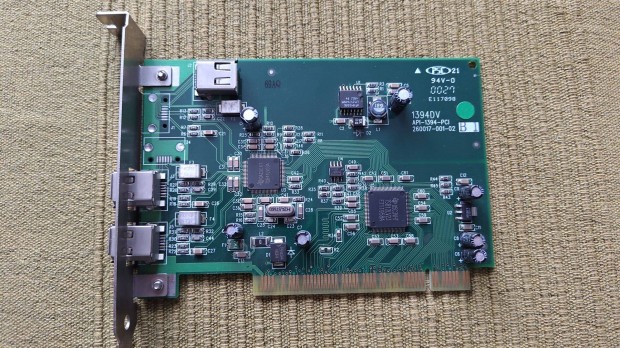 Texas Instruments 2 kls + 1 bels portos Firewire krtya PCI Win10