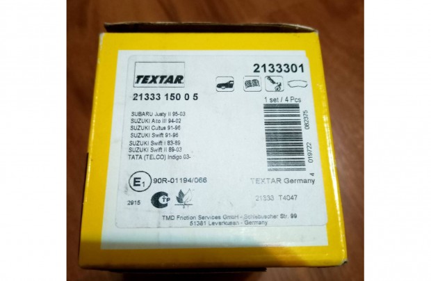 Textar fkbett csomag